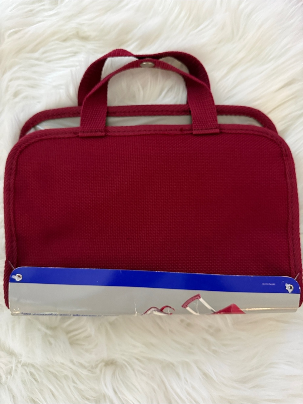 Samsonite Toiletry Cosmetic Case Bag Burgundy NWT - Picture 2 of 4